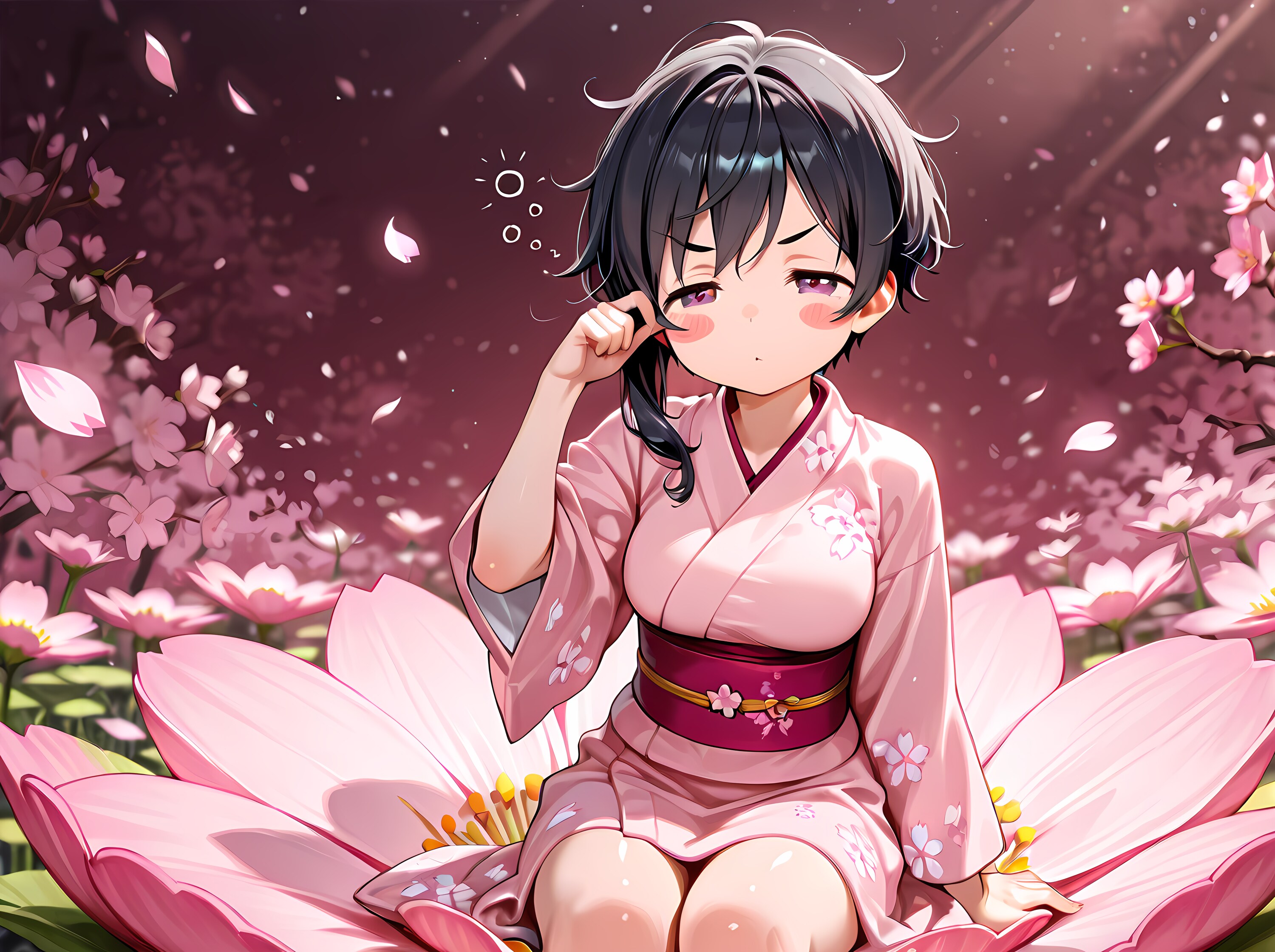 🌸桜の上でうつらうつら💤.。o○