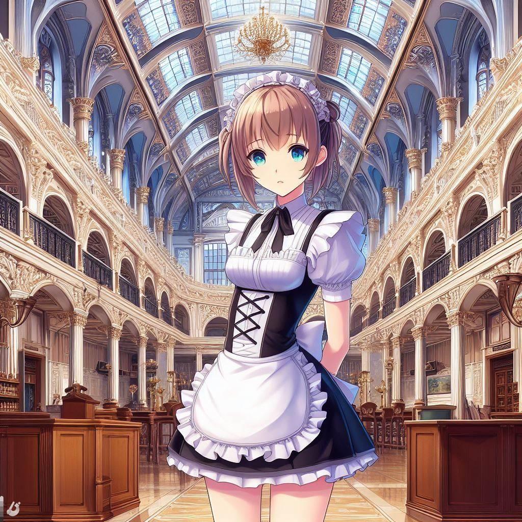 ミニスカート衣装のメイド　その２ | の人気AIイラスト・グラビア