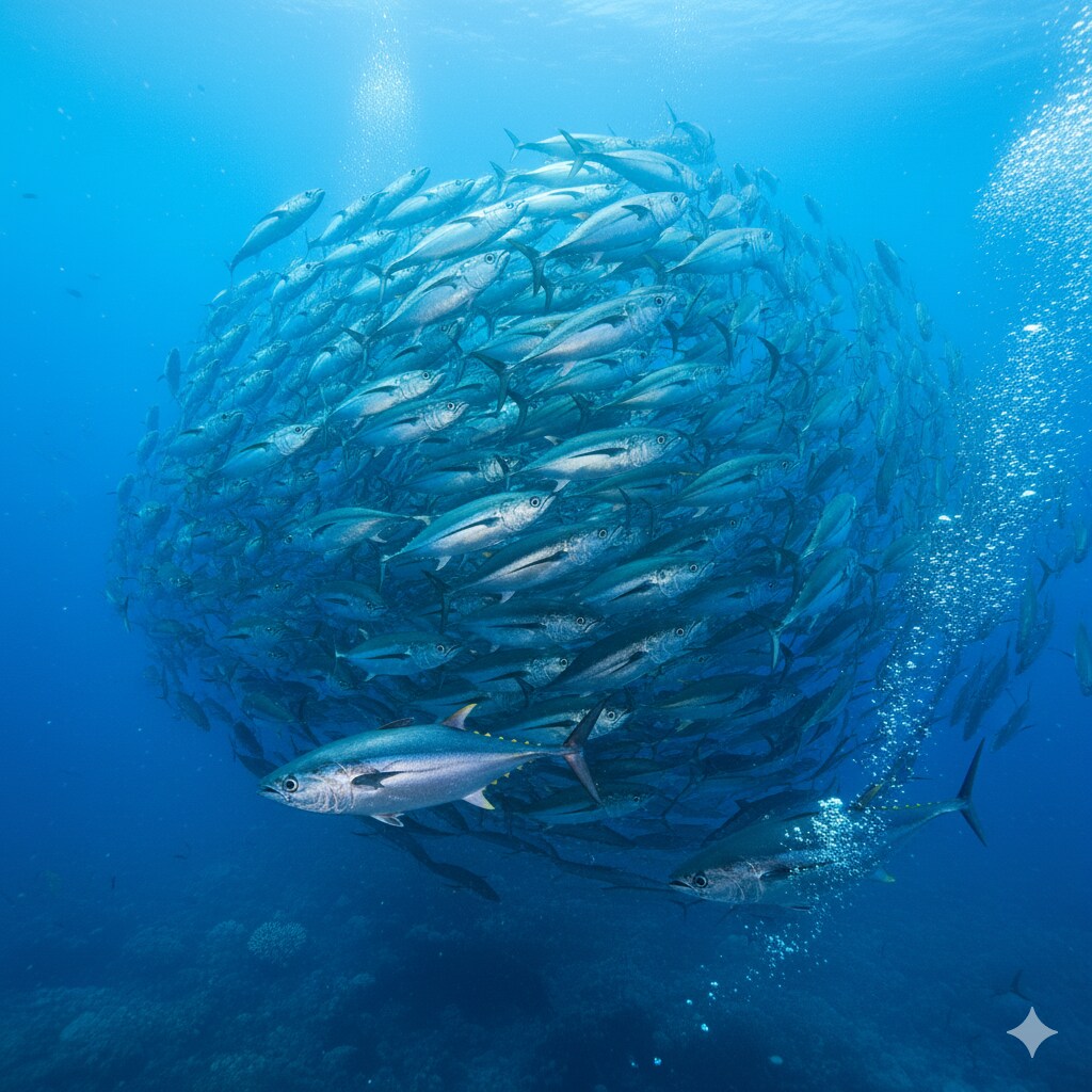 【アグロさん】鮪の群れ融合→アグロさん誕生(仮説) | の人気AIイラスト・グラビア