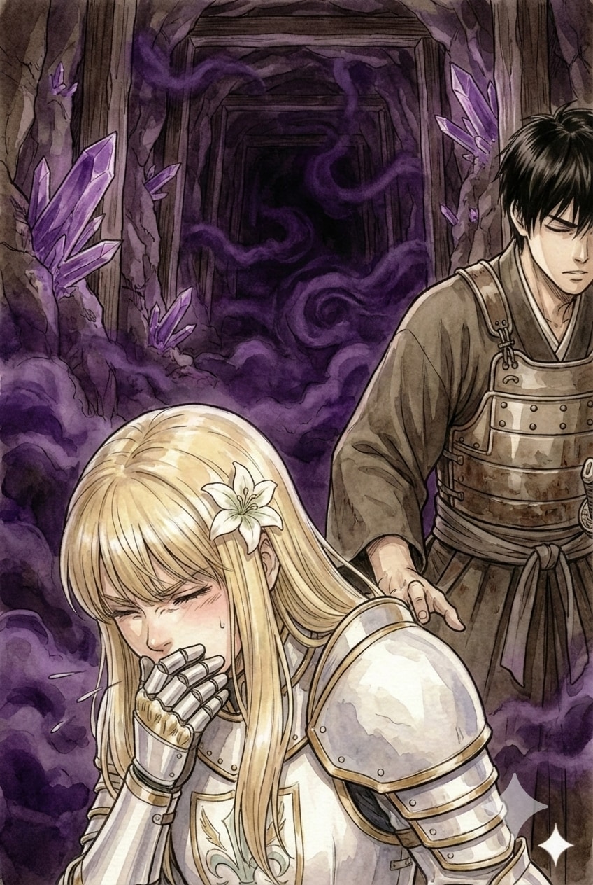 「待ちなさい！これはあなたの護符…死ぬつもりですか！」「あわよくば、な」「…？！」 | の人気AIイラスト・グラビア