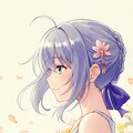 お花と女の子 2枚目
