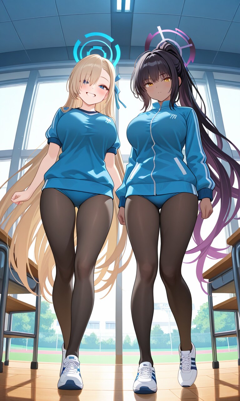 アスナとカリン　タイツとジャージ3