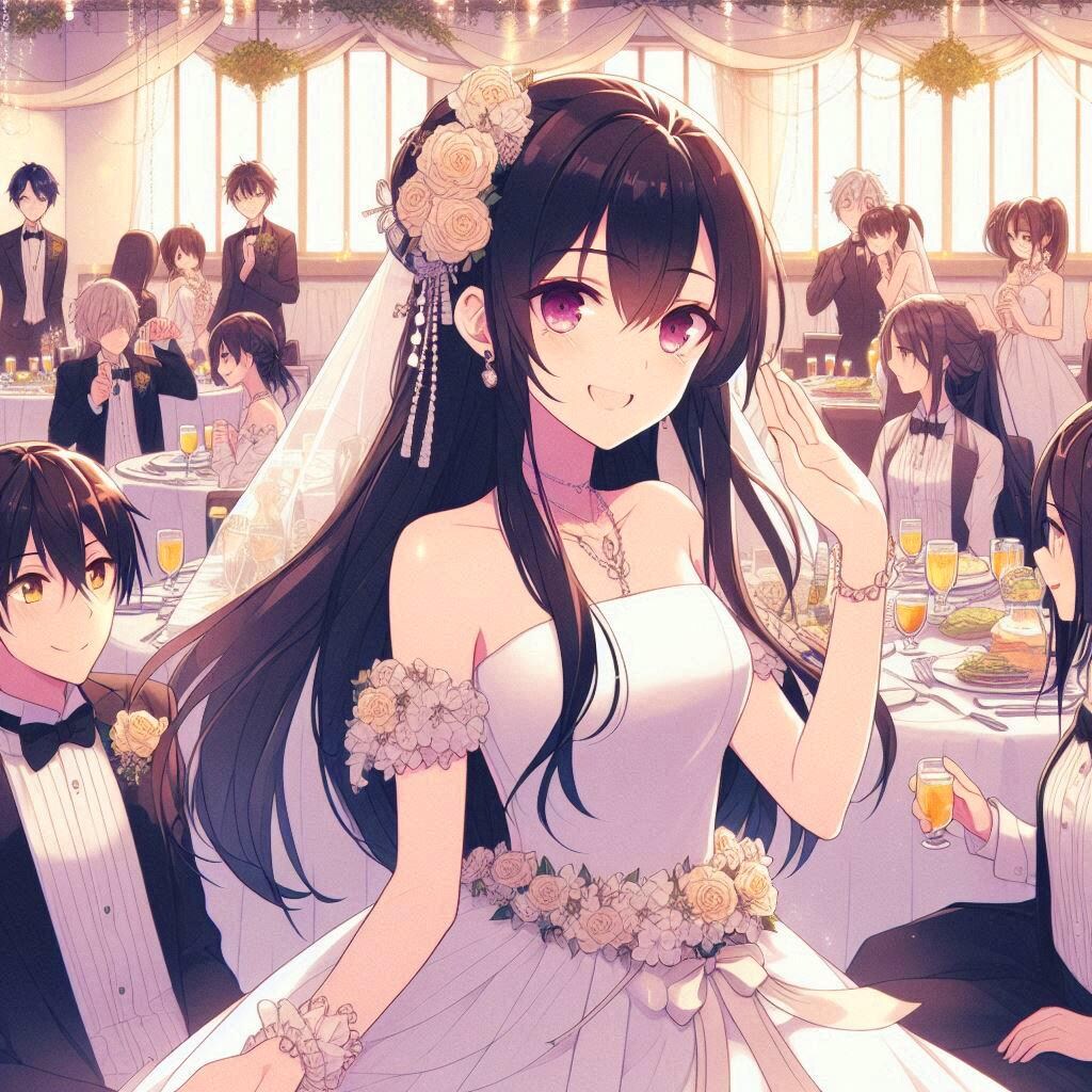結婚式の二次会を開く、うちの子＊(12枚)