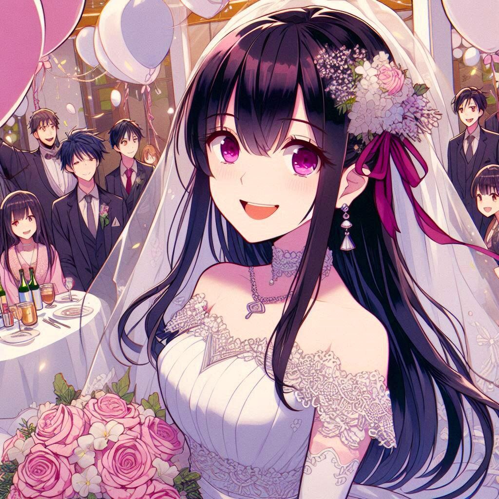 結婚式の二次会を開く、うちの子＊(12枚)