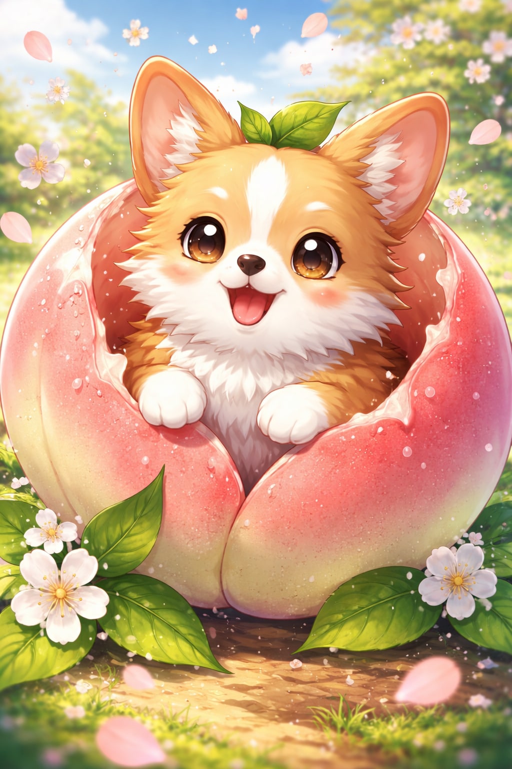 【コギたん】桃から生まれたコギ太郎 | の人気AIイラスト・グラビア