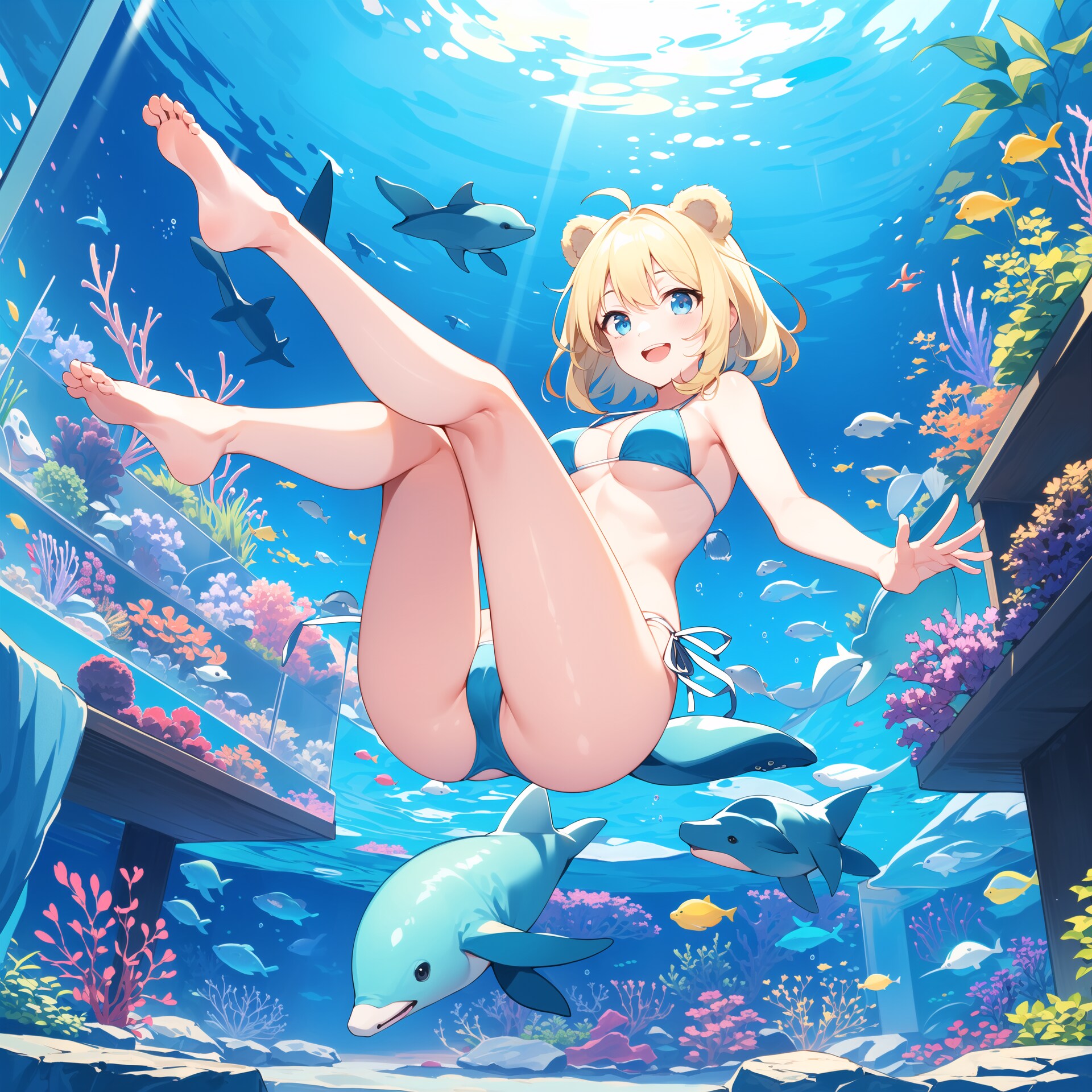 水族館の水槽の中🐬