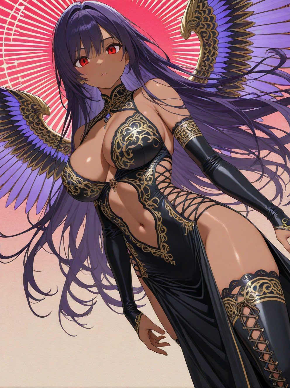 ドレス姿の褐色ギャル2