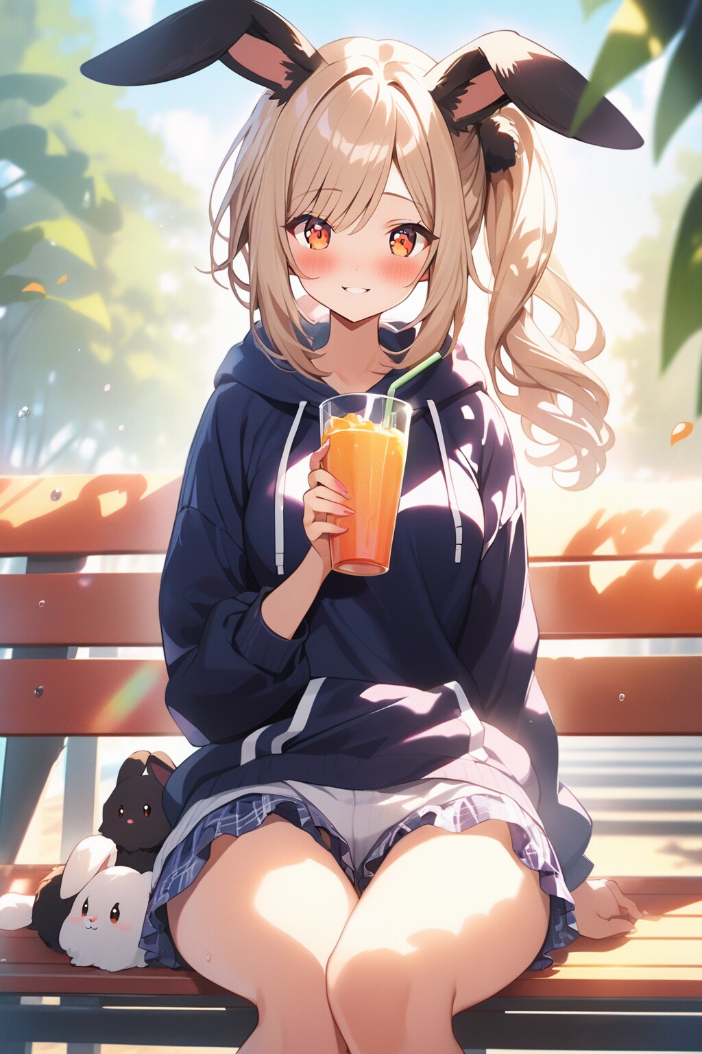 暑いのでジュース飲みます🐇