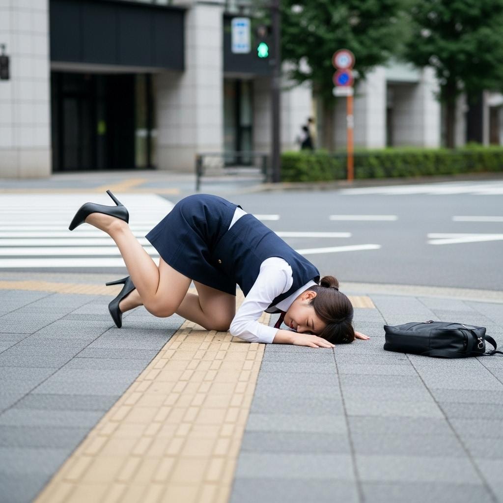 よく転ぶＯＬさん。