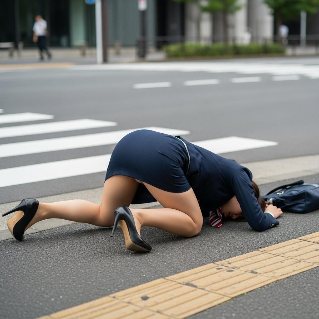 よく転ぶＯＬさん。