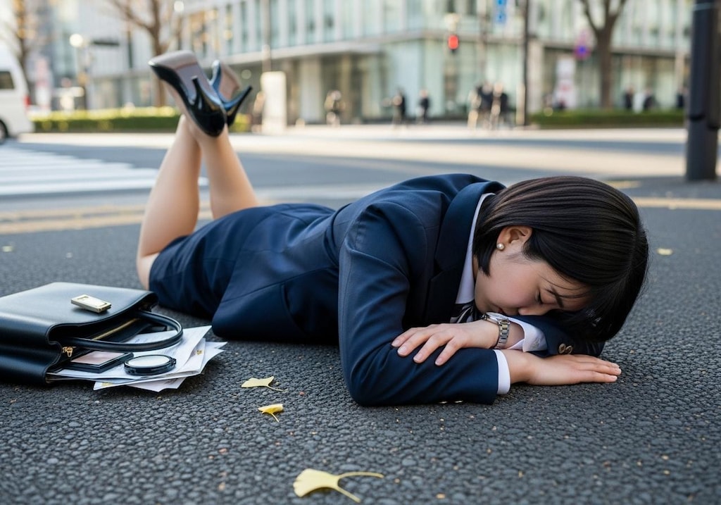 よく転ぶＯＬさん。