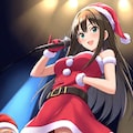 【習作】サンタクロースの衣装で歌うアイマスガールズ　ー渋谷凛ー 2枚目