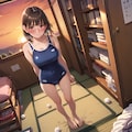 【ラブプラス】寧音さん：アパートの一室でスク水披露 2枚目
