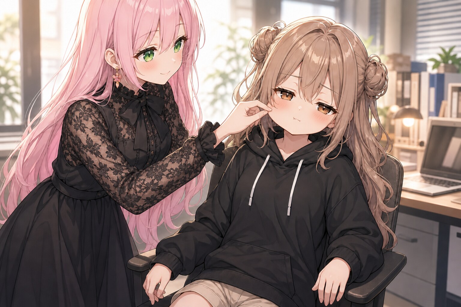 さくら先輩の、むにっとおしおき | の人気AIイラスト・グラビア