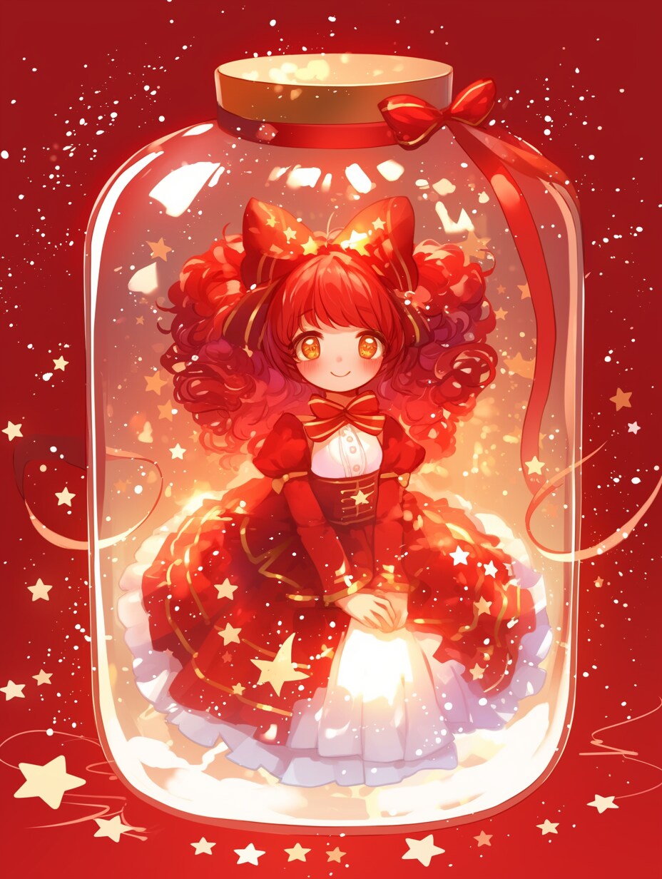 「瓶詰の少女」紅67 | の人気AIイラスト・グラビア