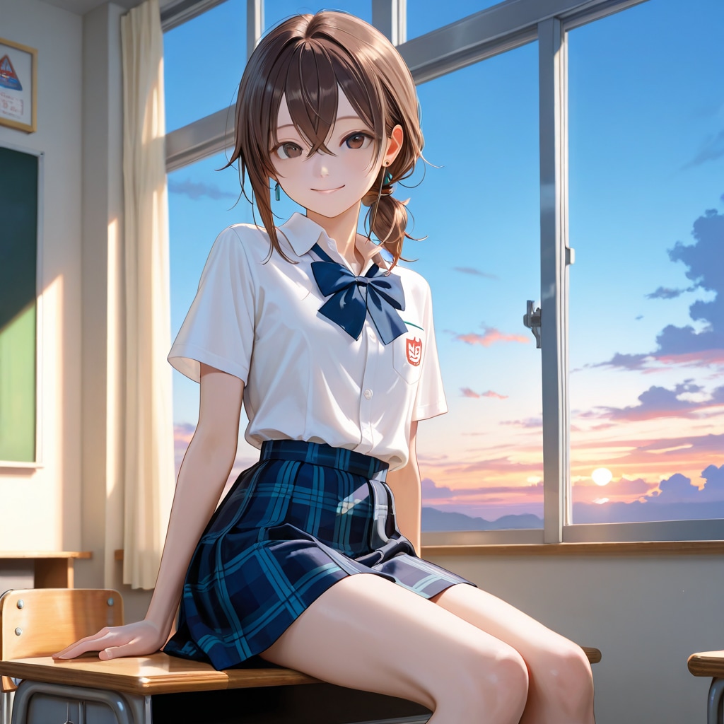 歩美 Summer School Uniform (11)