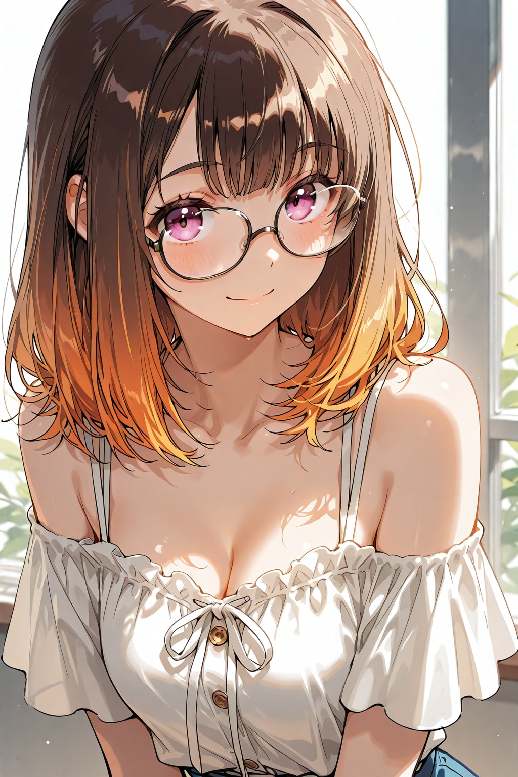 メガネ美少女