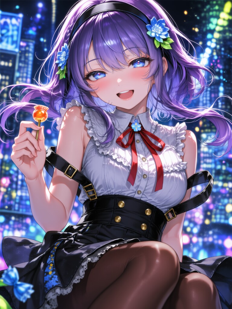 紫髪の女の子 | の人気AIイラスト・グラビア