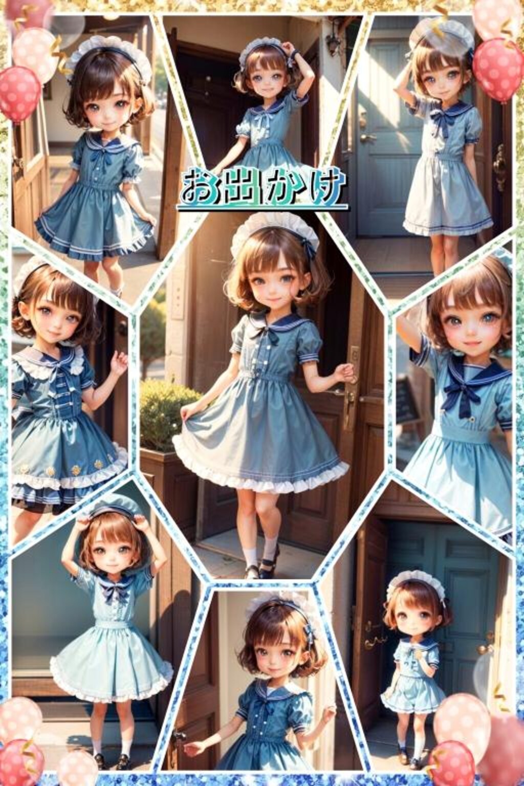 お出かけ　コラージュ