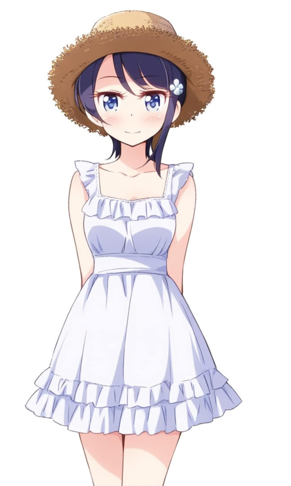 水谷絵理 麦わら帽子とワンピース