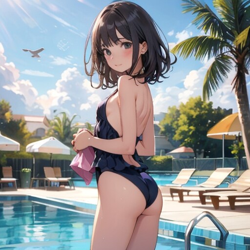 プールサイドの君３