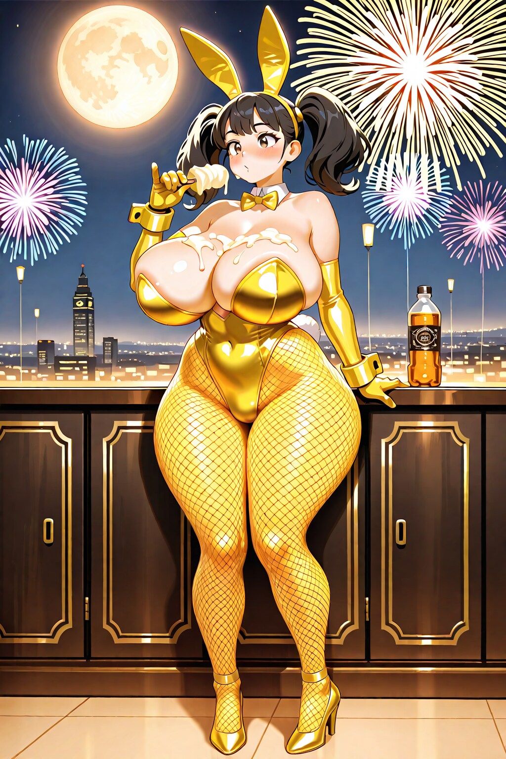 バニーガール衣装の藤俵瑛子さん(ちちぷい版)