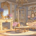 商用可》ロココ調クラシック邸宅イラスト背景素材集🌹《無料5点/全144点》 7枚目