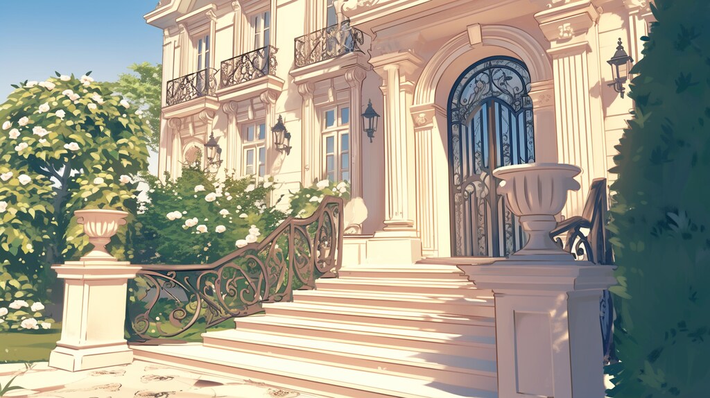 商用可》ロココ調クラシック邸宅イラスト背景素材集🌹《無料5点/全144点》