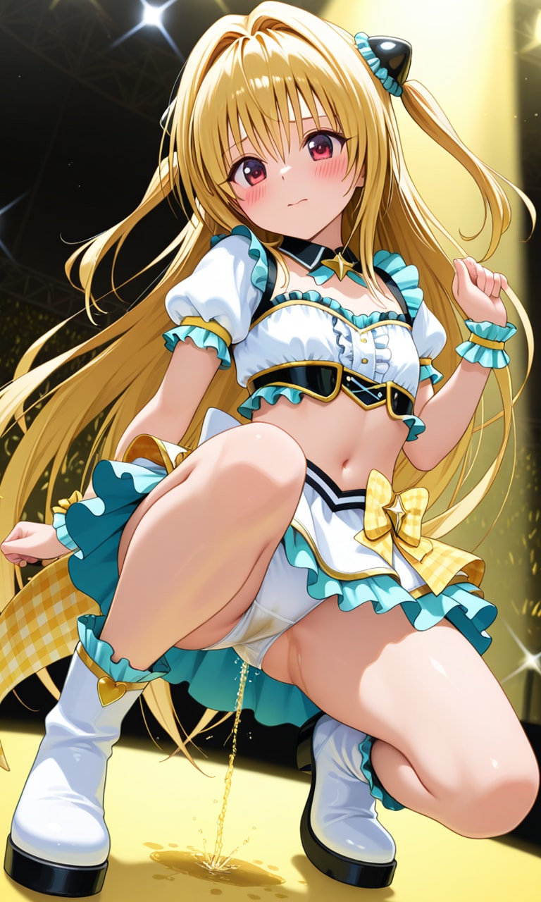 おしっこお漏らしチャレンジ【金色〇闇】(アイドル)