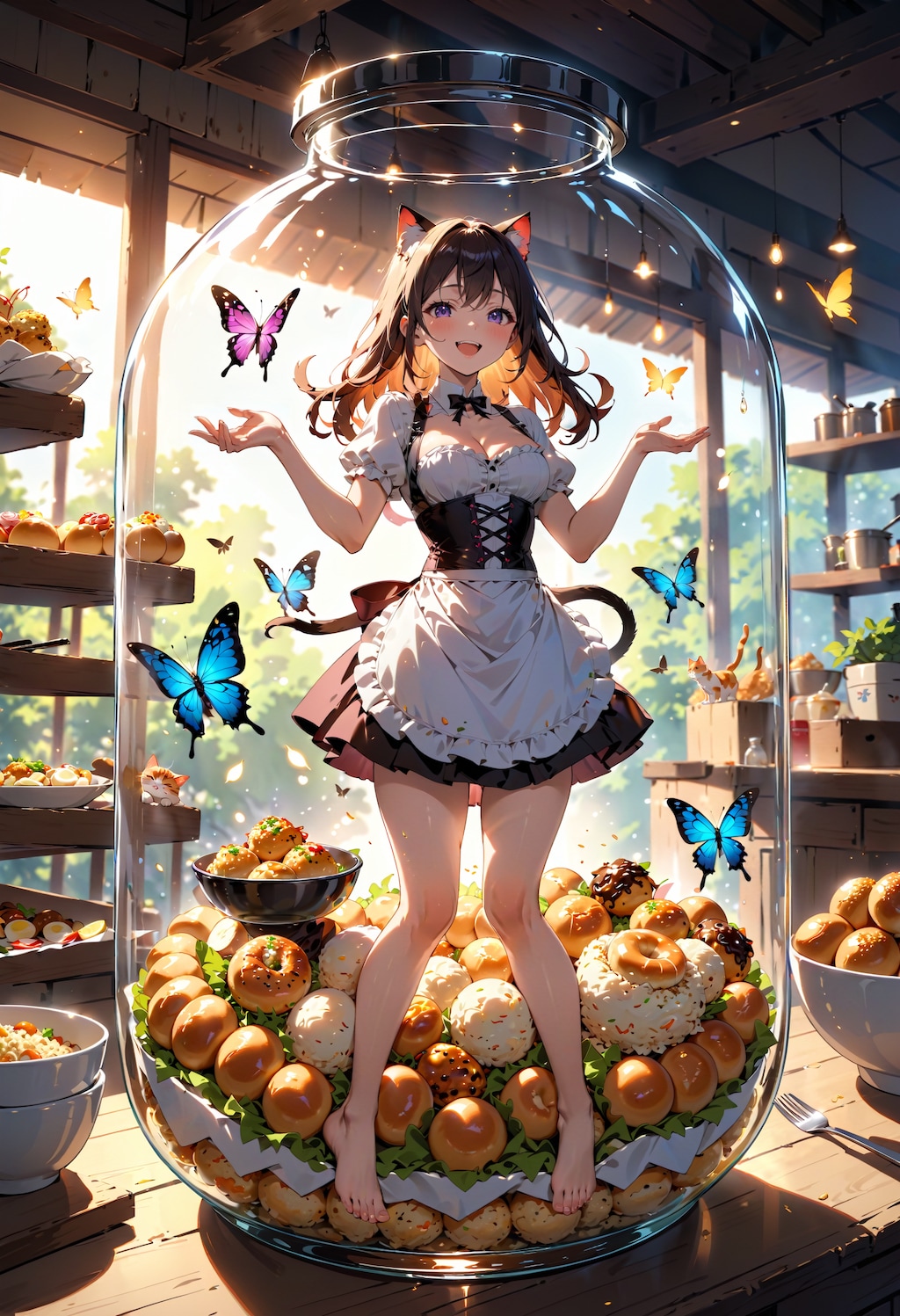 今日は何の日？　世界猫の日。チャーハンの日。タコ焼きの日。ベーグルの日。蝶々の日。エプロンの日。コルセットの日　その２