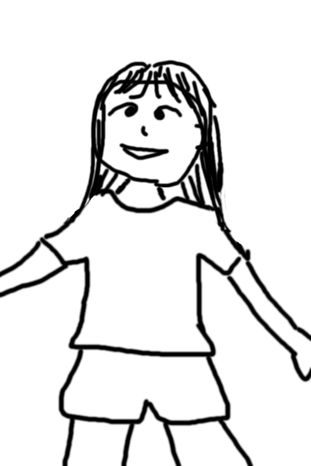 初めて手書き絵から生成してみました