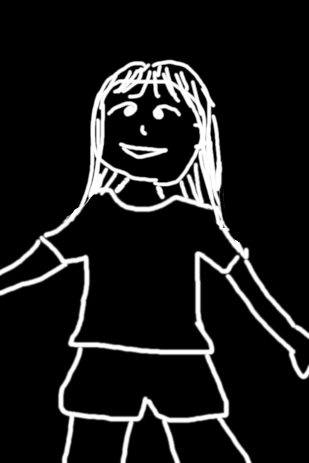 初めて手書き絵から生成してみました