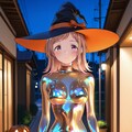 ド派手なハロウィン衣装に大金をつぎ込んだが、冷静を保っている櫻木真乃 3枚目