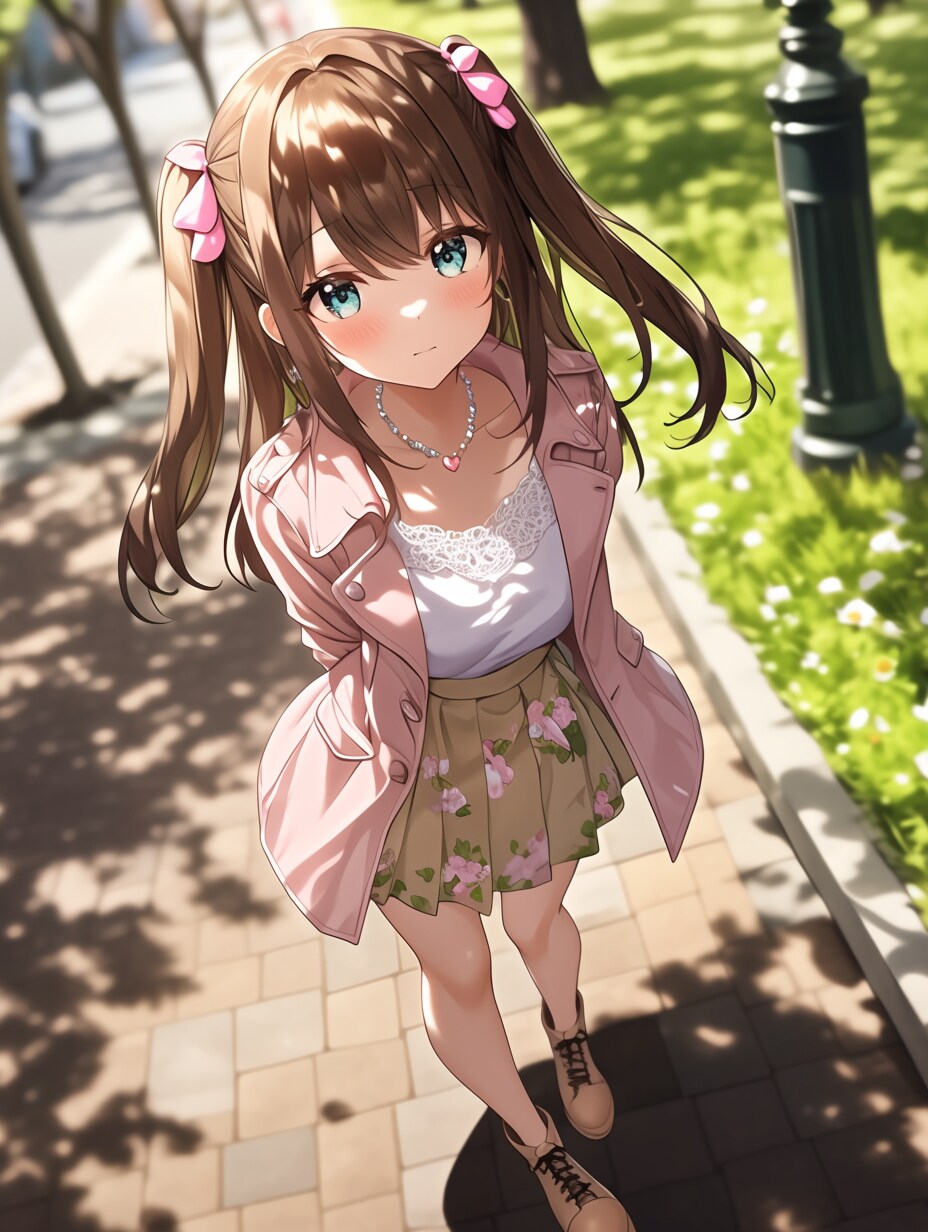 春のデートコーデ
