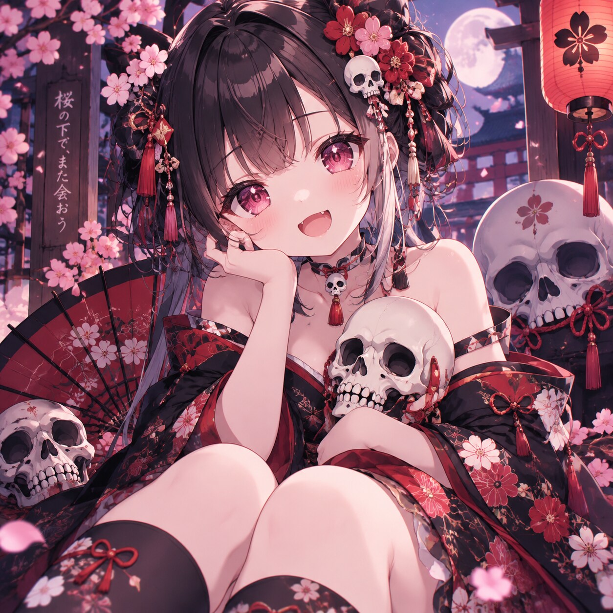 髑髏×和 | の人気AIイラスト・グラビア