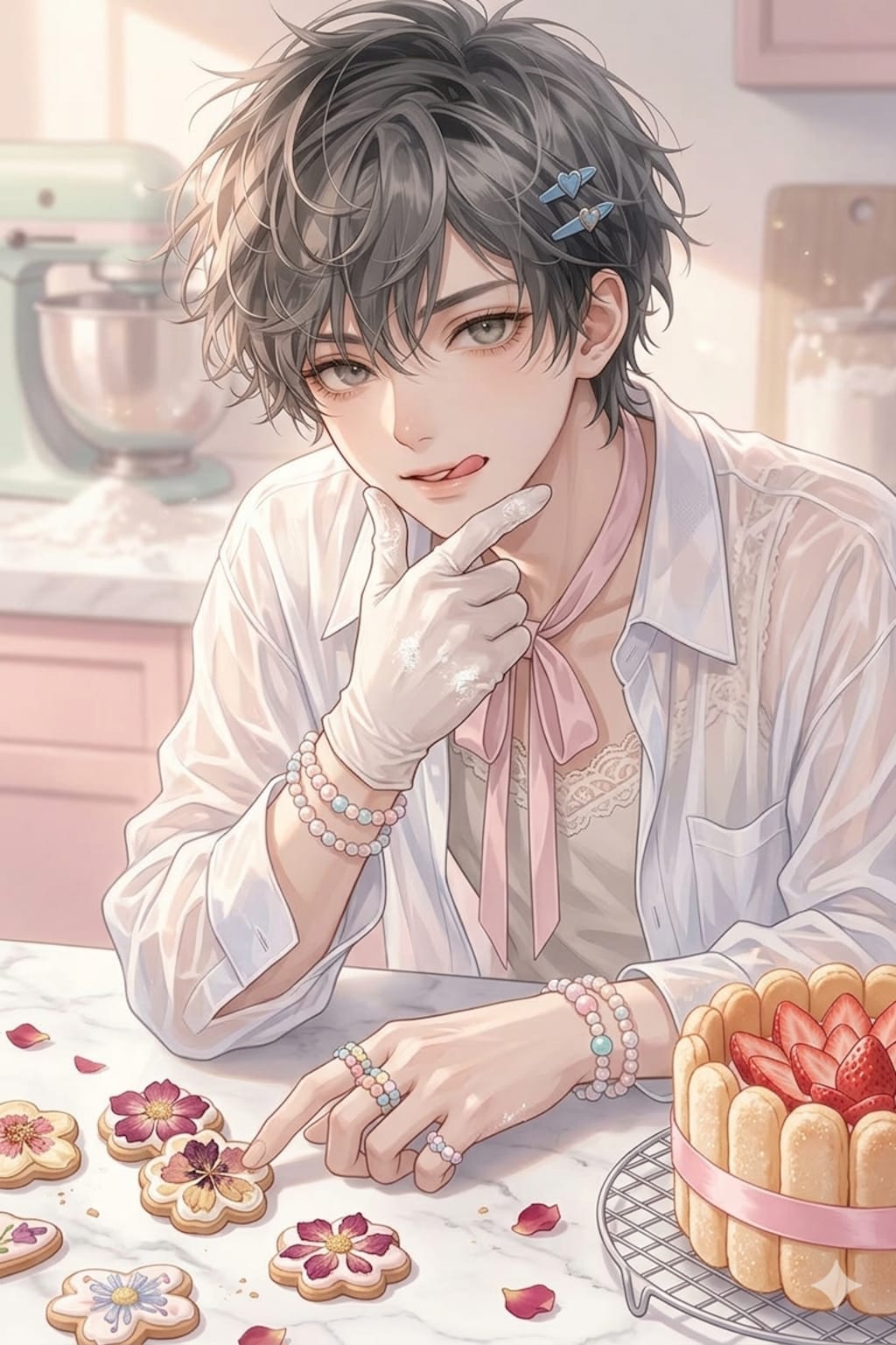 ガーリーな彼のお菓子作り