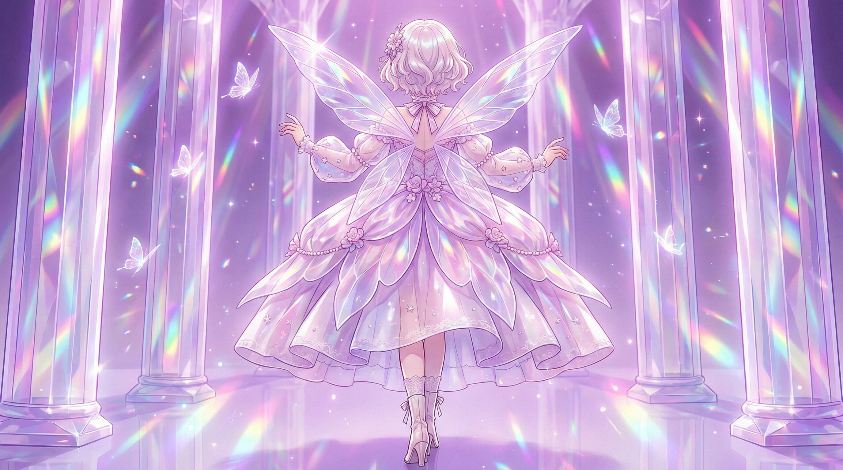 光翼の幻想庭 | の人気AIイラスト・グラビア