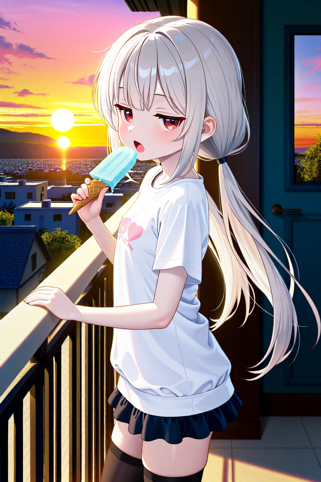 夕暮れとアイちゃん | の人気AIイラスト・グラビア