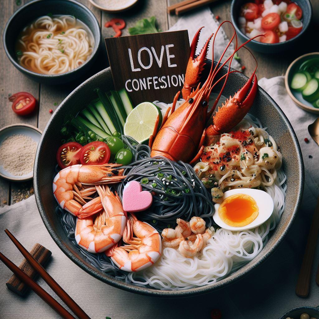 愛の告白にseafood noodle