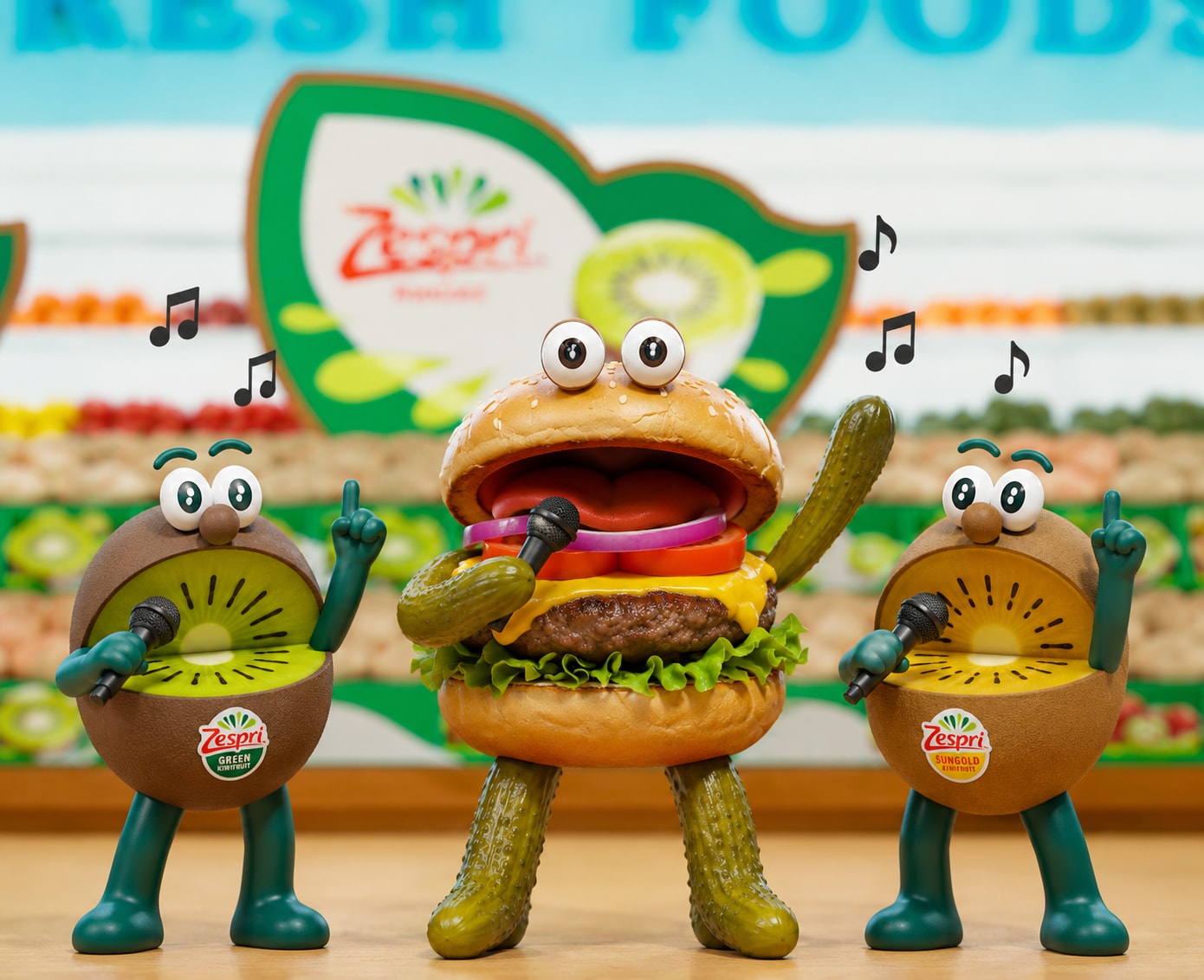 🍔バーガー君と、🥝キウイブラザーズ♪