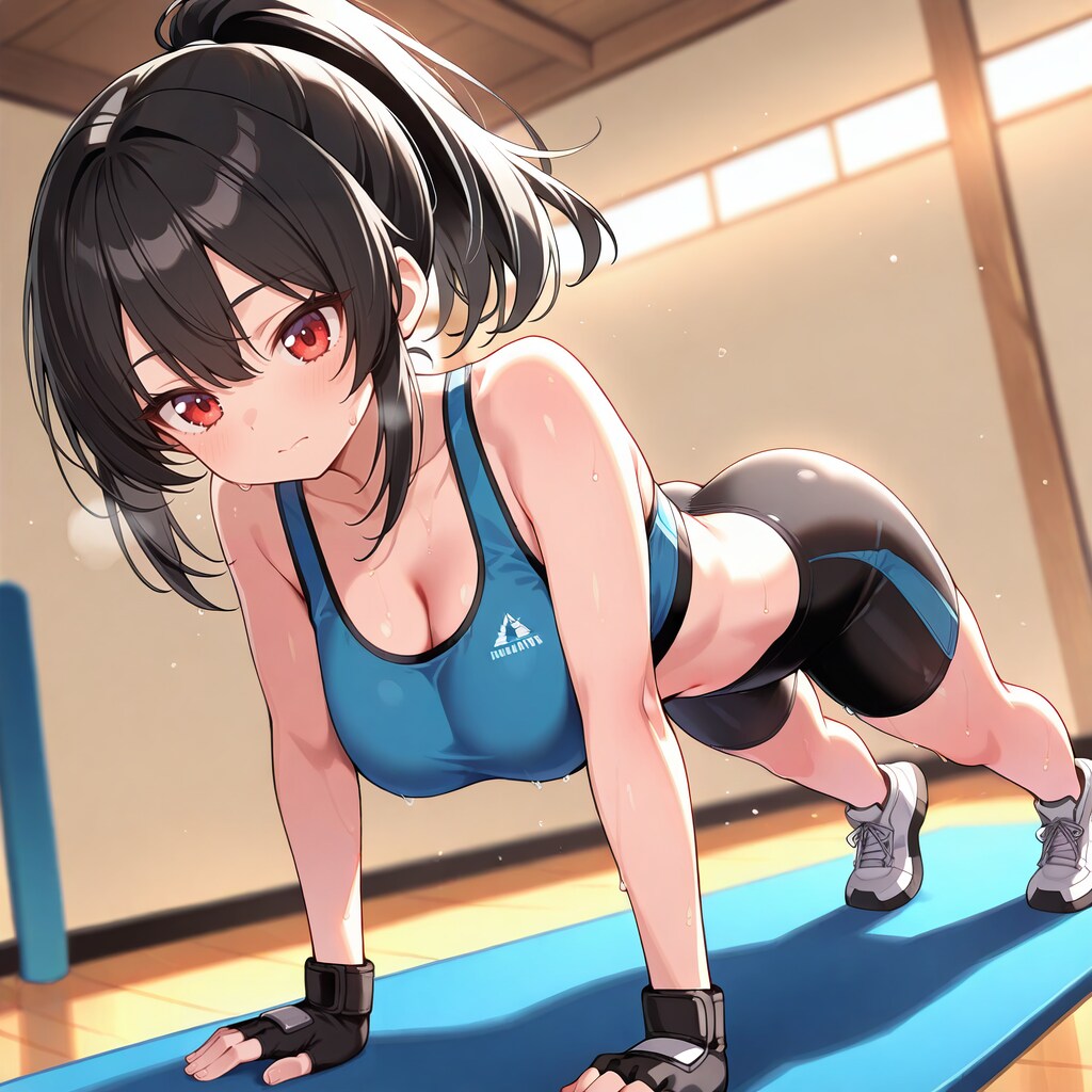 格闘娘・トレーニング中