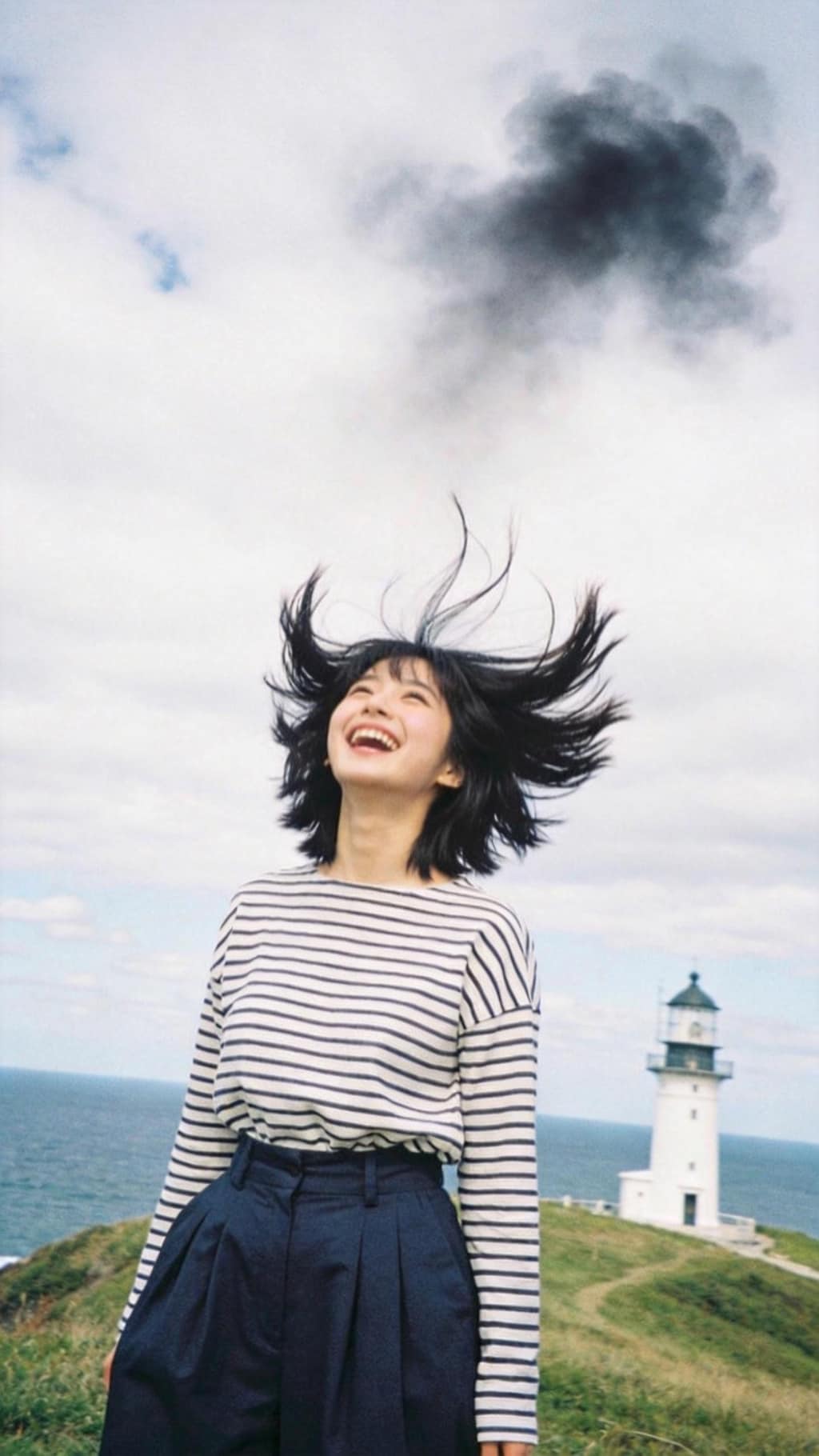 Laughing Into the Ocean Wind