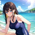 スクール水着の女の子(高画質版) 3枚目