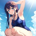 スクール水着の女の子(高画質版) 2枚目