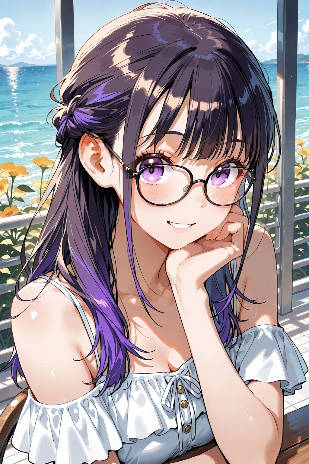 メガネ美少女