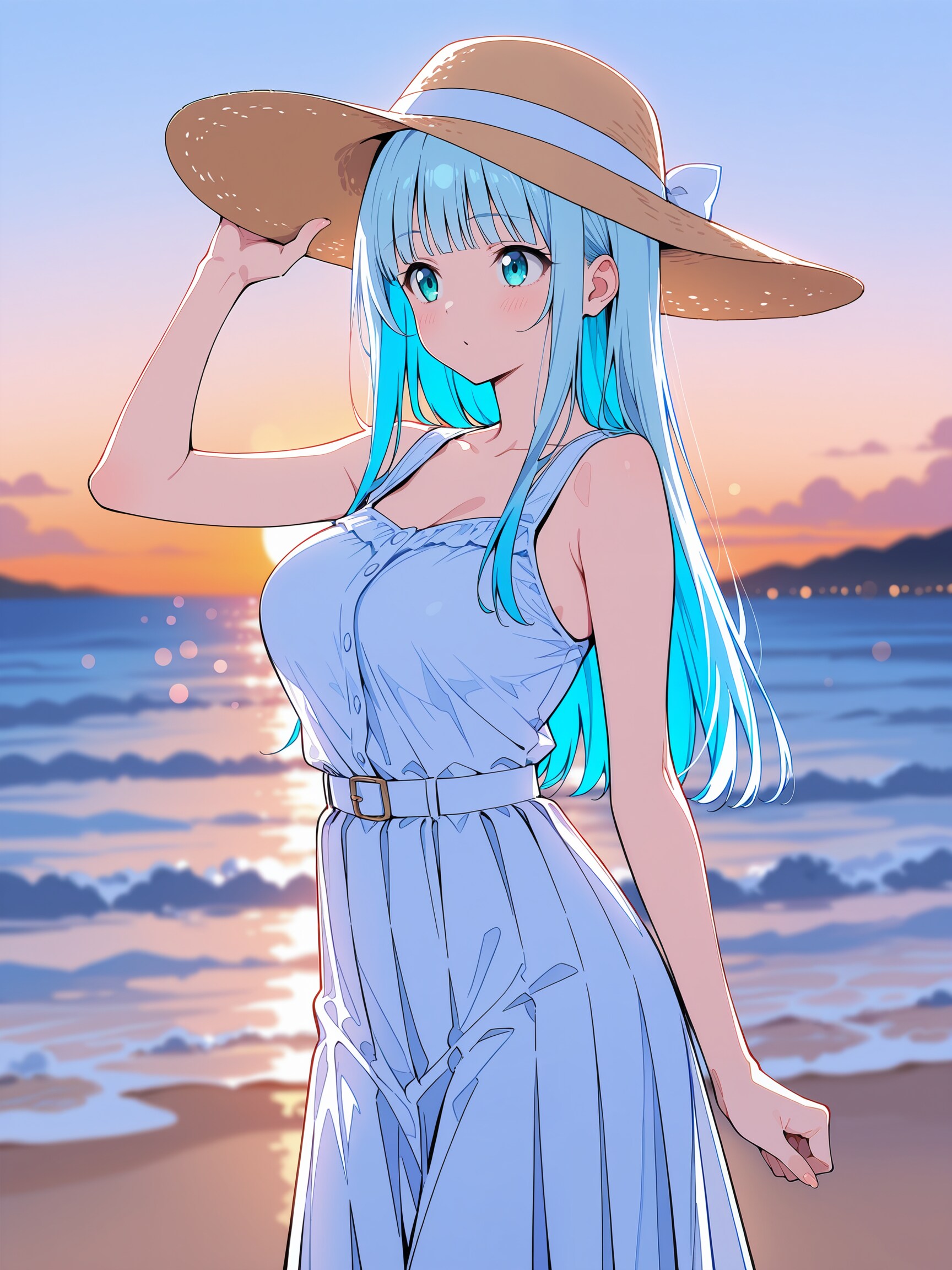 夕暮れの海