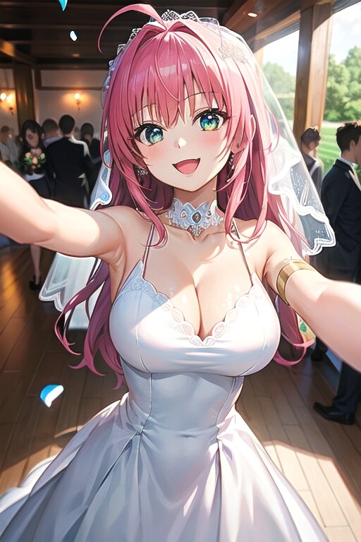 ララ サタリン デビルー○ さん 披露宴会場でも自撮り