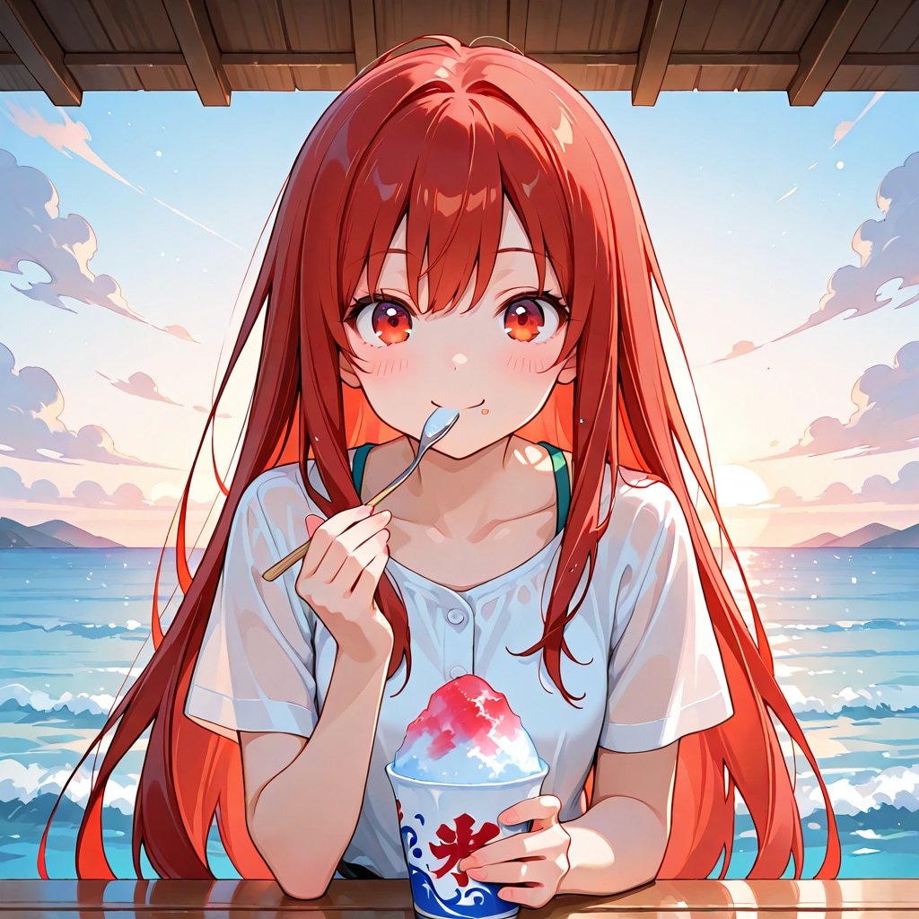 みんなでかき氷を食べる♡ | の人気AIイラスト・グラビア