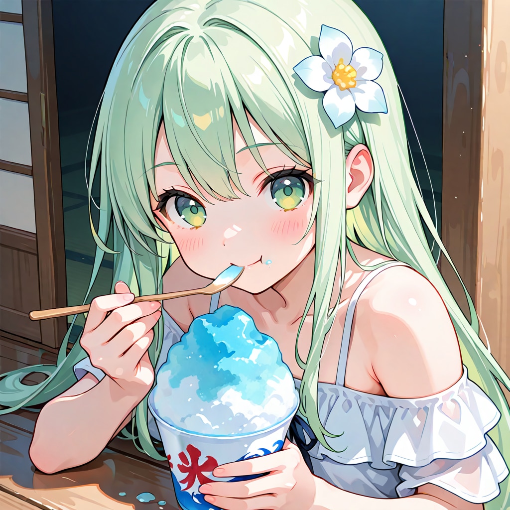みんなでかき氷を食べる♡