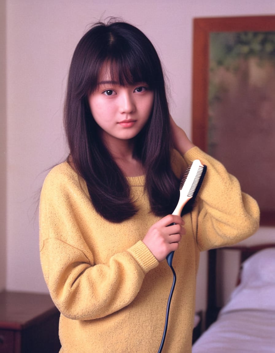 髪を梳く